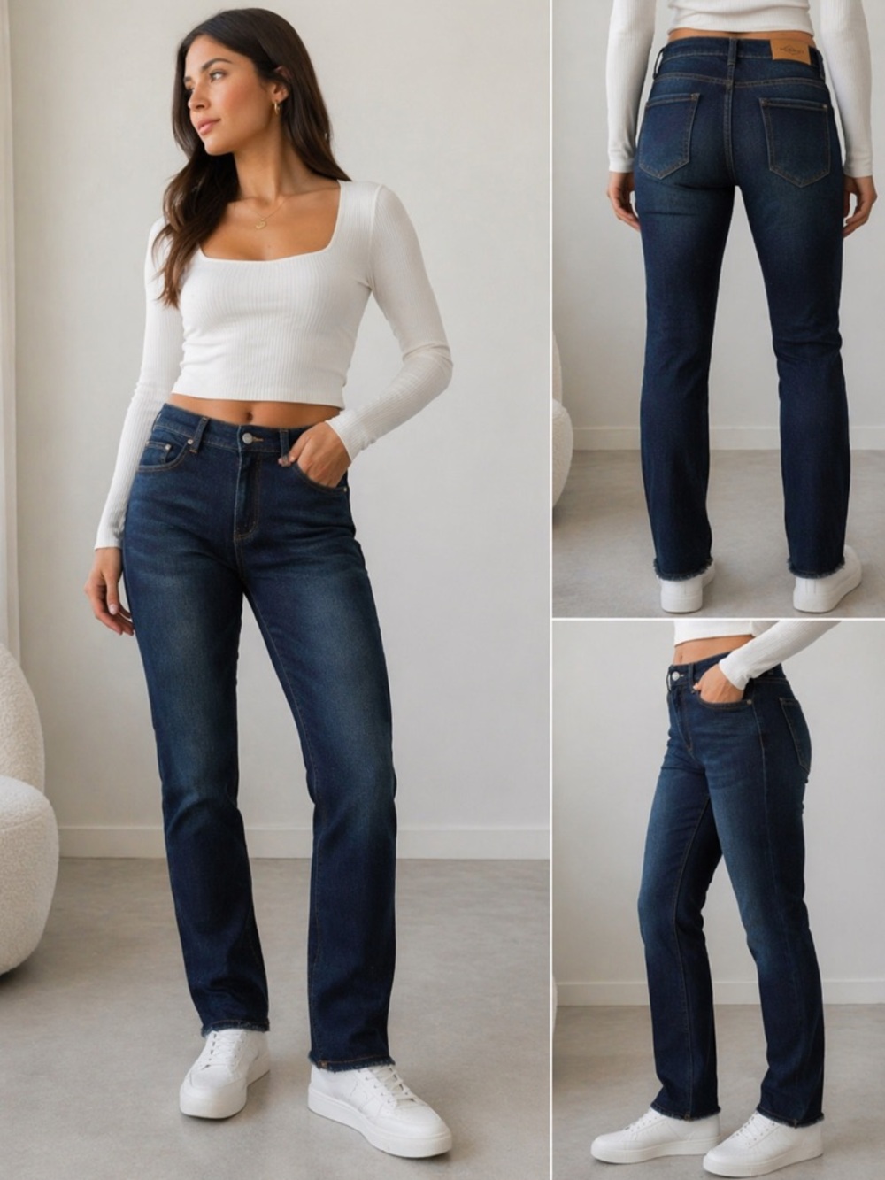 Vintage Dark Blue Skinny Jeans
